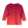 thumbnail image 4 of WEIYLL T-Shirts pour Filles Dégradé Imprimé Polyvalent Col Rond Manches 3/4 Hauts Décontractés pour Enfants de 3-4 Ans, 4 of 4