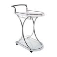 thumbnail image 1 of Monarch Specialties Chrome Metal and Glass Server, 1 of 3