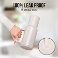 thumbnail image 2 of Gobelet en Acier Inoxydable de 40 oz avec Couvercle à Paille – Rétention Chaude et Froide de 24+ Heures, Conception Étanche au Quart de Tour, Compatible avec Porte-Gobelet – Beige Doux, 2 of 10