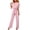 Rose, variante sur Combinaison pour Femmes Combinaison Droite Tenue de Boîte de Nuit pour Femmes Jambe Courte Combinaison Ceinturée avec Manches