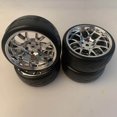 thumbnail image 3 of Ensemble de Roues et Pneus pour Tamiya TT01 Roues rc TT02 HSP Crawler Véhicules Camions Blanc, 3 of 7