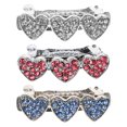 thumbnail image 1 of 3pcs Chien Pinces à Cheveux Chien Barrettes Belle Incrusté de Strass Coeur Épingles à Cheveux pour Animaux de Compagnie, 1 of 6