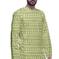thumbnail image 3 of Atasi Kurta Long d'Été Imprimé de Designer avec Ensemble de Pyjama Blanc pour Hommes, 3 of 3