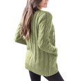 thumbnail image 3 of Manteau d'Automne en Tricot à Manches Longues, Vert, XL, Manches Longues, 3 of 6