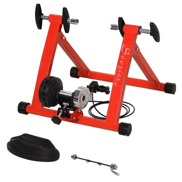 Soozier Vélo Entraîneur magnétique intérieur 5 Niveau Résistance Rouge
