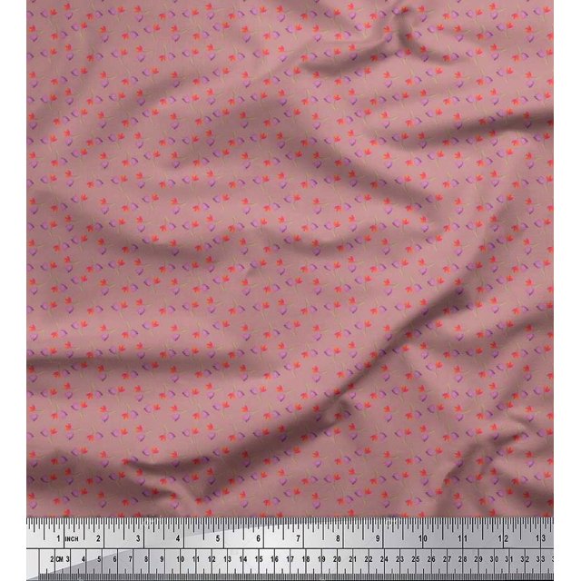 Soimoi Velvet Fabric Flower Artistic Decor Fabric Printed Yard 58 Inch Wide