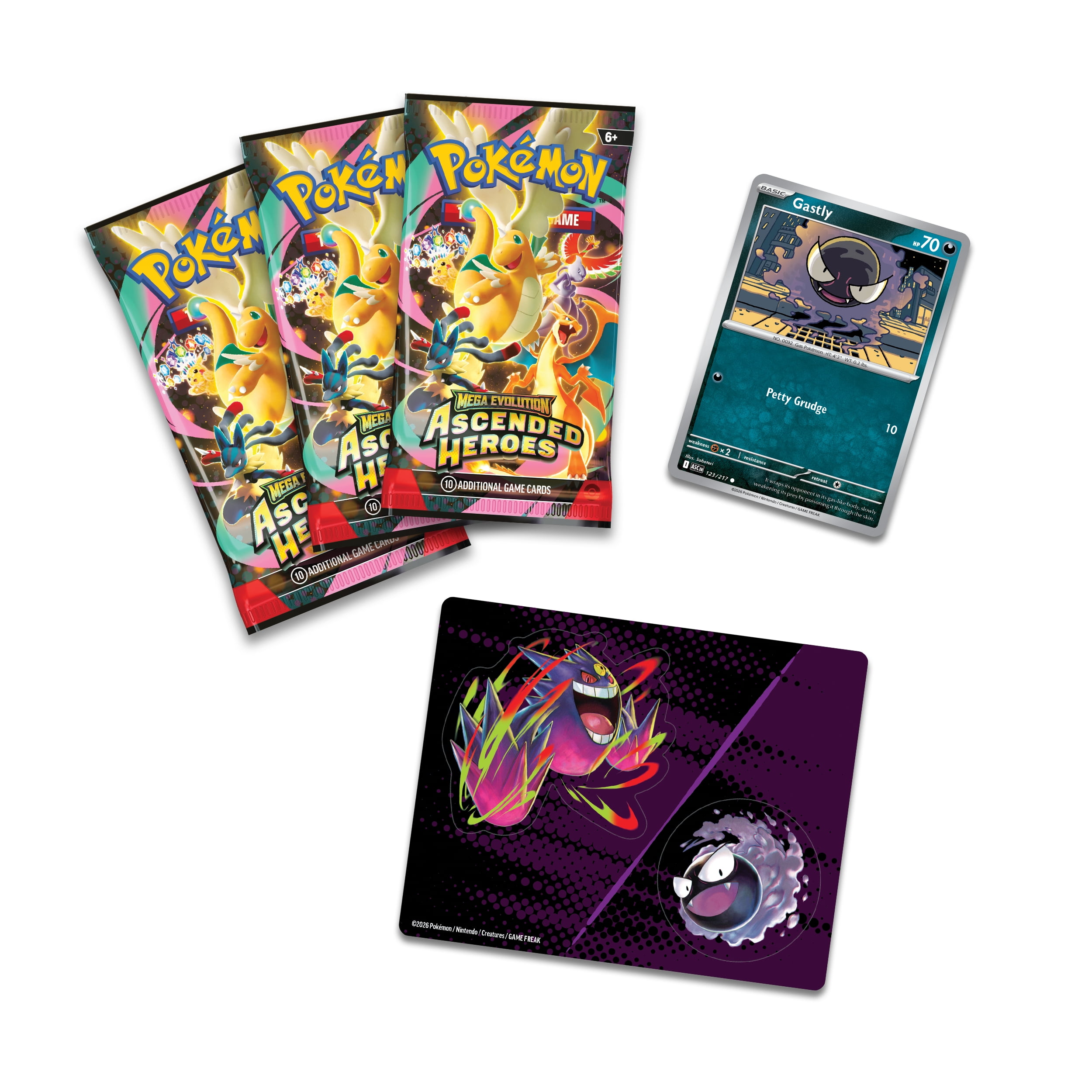 Pokemon Mega Evolution Tech Sticker ゴース Pokémon TCG: Mega Evolution—Ascended Heroes Tech Sticker