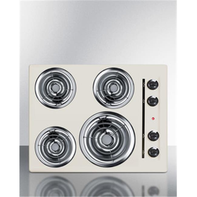 Summit Appliance SEL03 24 in. 220V Electric Cooktop - Bisque Porcelain