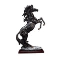thumbnail image 3 of jifeng Statue de Cheval Debout Grande Statue de Cheval en Résine Sculpture Décorative Table Animal Noir, 3 of 9