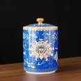 thumbnail image 2 of Enamel Ceramic Tea Caddy Tea Canister Tea Storage Container Tins Jar with Airtight Lid Water-proof Tank for Tea  Coffee  Herb  Sugar  Spice  Nuts, 2 of 3