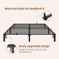 thumbnail image 3 of Bed Frame, King Size 8 Inch, Sturdy Metal Platform with Durable Iron Slat Support and Legs, Easy Assembly, Storage Space Under Bed, No Box Spring & Screws Needed, Support Up to 800 Lbs, 3 of 7