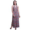 thumbnail image 1 of Bimba Robe Longue de Soirée à Fleurs pour Femmes, Col Rond, Fentes Latérales, Dos Nu, Très Grande Taille, 1 of 1