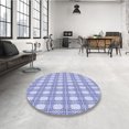 thumbnail image 4 of Ahgly Tapis d'Intérieur Lavable en Machine Carré Transitionnel Bleu Ciel, 4 Pieds Carré, 4 of 7