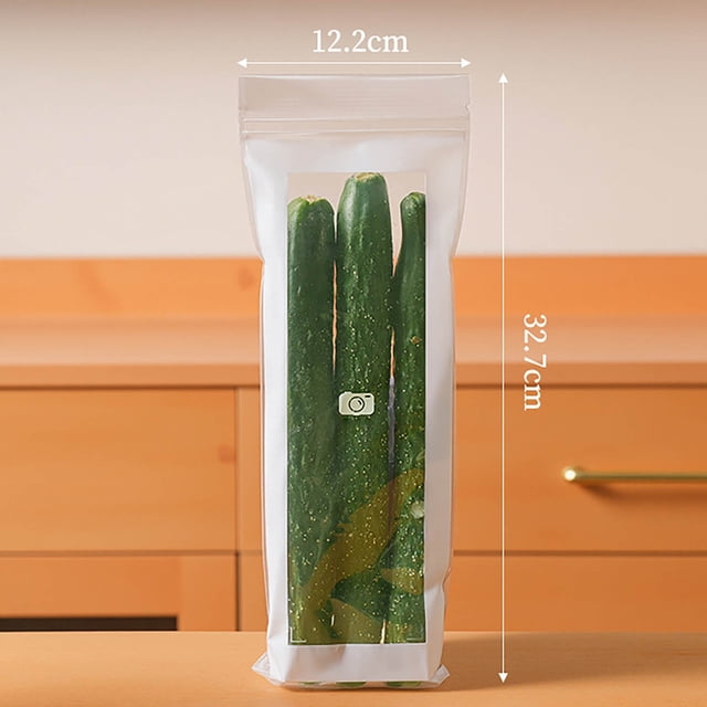 Food Storage Bags Reusable Sealable Freezer Bags for Kitchen Fresh Keeping Produce Fruits Vegetables Durable Leak Proof Design