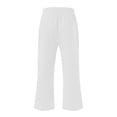 thumbnail image 5 of DPTALR Womens Casual Solid Color Elastic Loose Pants Straight Wide Leg Trousers With Pocket, 5 of 5