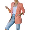 thumbnail image 1 of Women Casual Shacket Lapel Blazer Jacket Work Open Front Blazer Jacket Solid Color Business Suit with Pockets, 1 of 8