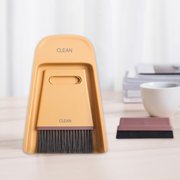 Dadatutu Mini Cleaning Brush and Dustpan Set, Small Dustpan and Brush Set Hand Broom and Dustpan Set, Whisk Broom and Dust Pans with Rubber Edge for Home, Desktop, Sofa, Kitchen, Keyboard