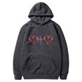 thumbnail image 1 of Birdeem Mode Saint-Valentin Couple Imprimé à Capuche Mode Polaire Poche Chandail Manteau, 1 of 1