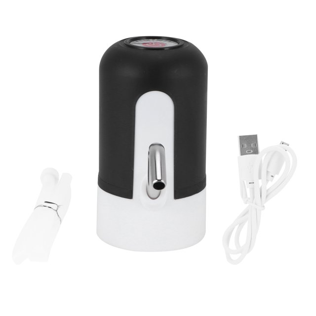 Water Dispenser, USB Charging One-button Operation Drinking Water Pump 4W For Office For Home For Picnic Black