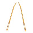 thumbnail image 1 of 2pcs Aluminium Large-eye Bent Tip Tapestry Darning Needles Knitting Golden, 1 of 9