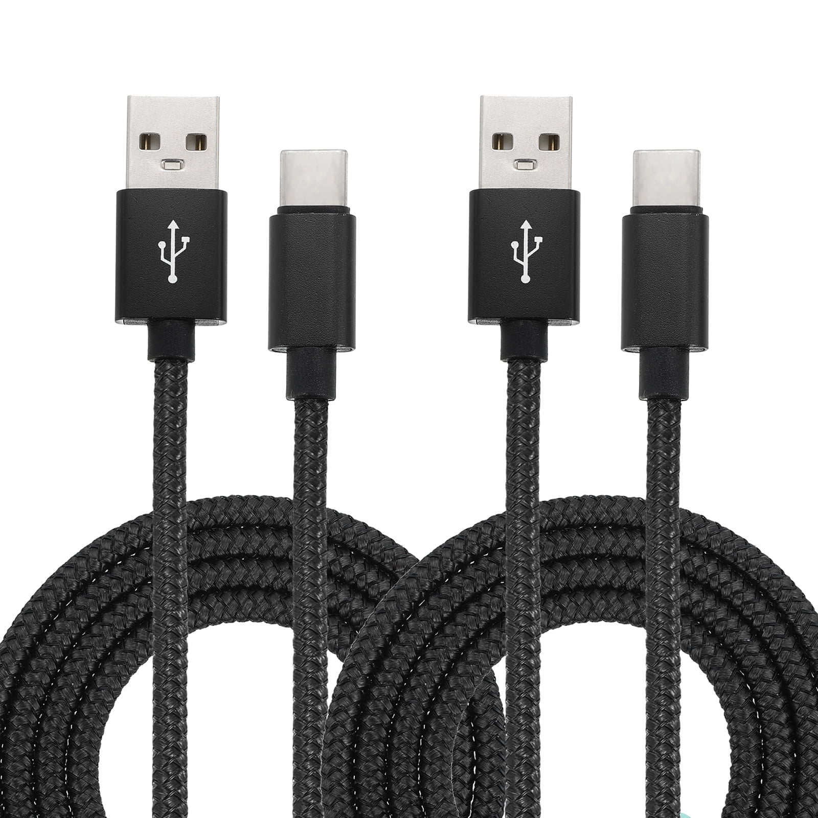 Uxcell USB Type C Charger Cable, Type-C to USB A Braided Charging Cord Data Transfer Cable Black 3.28 ft  2
