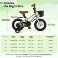 thumbnail image 3 of Costway 12" Kid's Bike with Training Wheels Adjustable Handlebar & Seat Handbrake Green, 3 of 10