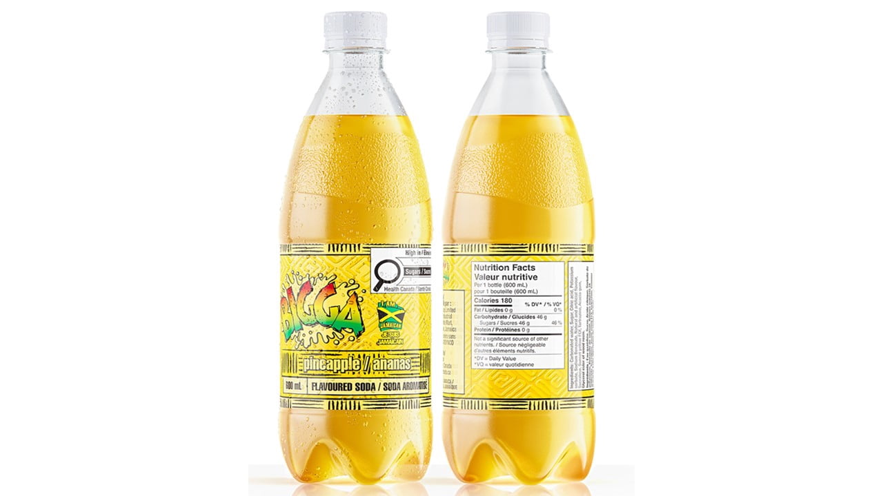 BIGGA FLAVOURED SODA - PINEAPPLE