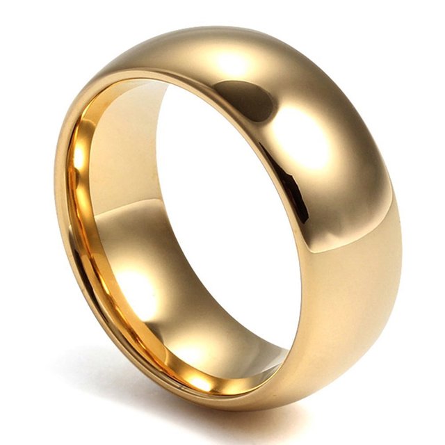 Men Classical Tungsten Ring for Promise Engagement Plain Wedding Band