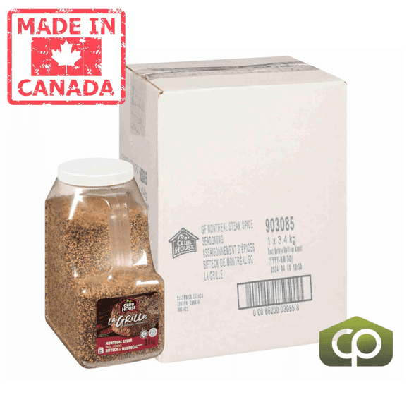 Clubhouse Spice Steak Montreal 3.4 KG (7.50 lbs) - Authentic Montreal Flavor - Canadian Made