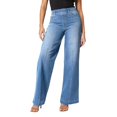 thumbnail image 1 of Jeans à Jambe Grand pour Femmes à Taille Haute Élastique avec Doublure en Molleton, 1 of 5