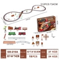 thumbnail image 2 of PVCS Toy Train Set With Lights And Sounds Steam Smoke Christmas Train Set Railway Tracks Battery Operated Toys Gift For Kid Gift for Kids, 2 of 9