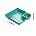 thumbnail image 3 of Japanese Style Dumpling Plate with Vinegar Compartment - Reusable Stackable Dish for Meals Parties, Food Safe Material for Home Cafe Use, Green, JKODE, 3 of 8