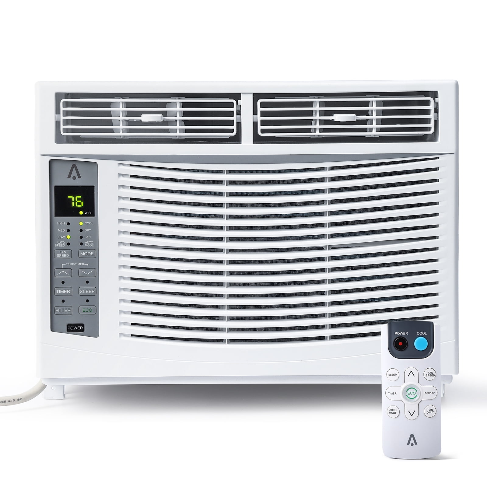 6000 BTU Smart Window Air Conditioner – Fast Cooling, Quiet 50dB, Dehumidifier for Rooms up to 250 Sq.Ft – 115V – Remote & App Control – WiFi Enabled – Easy Installation – There is WIFI