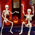 thumbnail image 1 of sdhkgrrt under $5 Halloween Skeleton, Halloween Skeleton Decoration Props,Life-Size Simulation Skeleton,Scary Holiday Scene Decor,Movable Joint Skeleton Figure,Halloween Party Supplies, 1 of 9