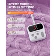 thumbnail image 4 of Electric Heated Throw Blanket - 10 Adjustable Heat Levels, 10-Hour Timer, ETL Certified, Portable, Washable, Fast Heating - 50x60 inches, 4 of 6