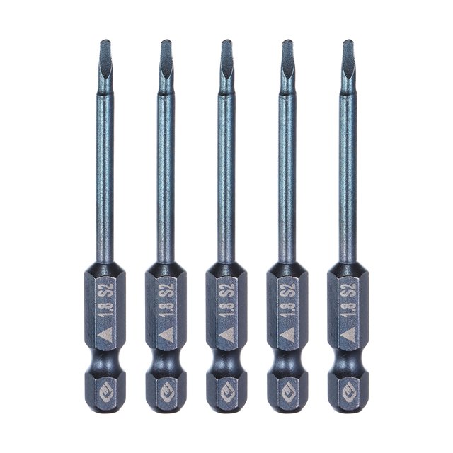 Uxcell 5pcs 1/4" Hex Shank TA1.8 Magnetic Head 2.6" Long Triangle Screwdriver Bit Blue