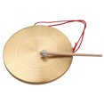 thumbnail image 2 of 30cm Hand Gong Cymbals Brass Copper Gong Chapel Opera Percussion Instrument with Round Play Hammer, 2 of 7
