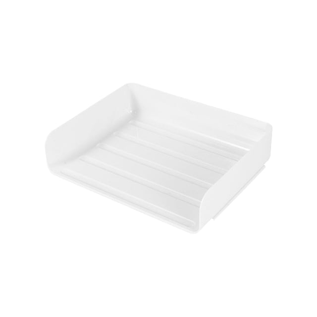 Aihimol Stackable Desktop Letter Tray,Paper Document Tray Organizer, White Plastic Desk File Rack for A4 Paper, Magazine, Receipts, Office Supplies