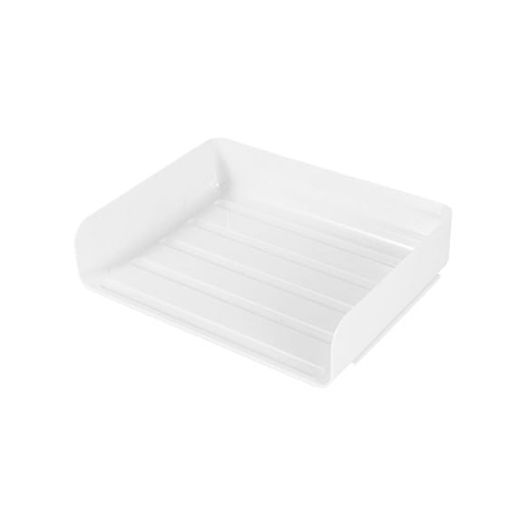 Aihimol Plateau de Lettres de Bureau Empilable, Organisateur de Plateaux de Documents Papier, Support de Dossiers de Bureau en Plastique Blanc pour Papier A4, Magazines, Reçus, Fournitures de Bureau