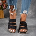 thumbnail image 2 of Platform Wedge Slides Sandals for Women 2025 Beach Casual Adjustable Walking Slip on Summer Shoes, 2 of 5