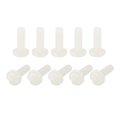 thumbnail image 1 of Unique Bargains Nylon Machine Screws, M4x12mm Slotted Pan Head Fasteners Bolts, White 50Pack, 1 of 4