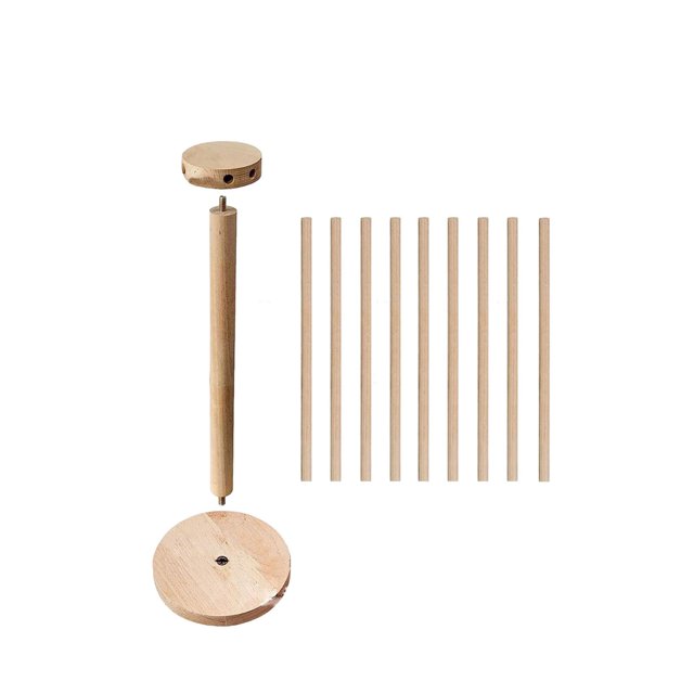 Pasta Drying Rack Wooden Foldable Pasta Dryer Rack Stand Easy Storage & Quick up Spaghetti Stand Hanger with 9 Suspension Rods for Kitchen Counter