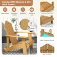 thumbnail image 4 of Gymax Chaise Adirondack d'Extérieur Résistante aux Intempéries à Lattes pour Patio avec Porte-Gobelet en Teck d'Indonésie, 4 of 8