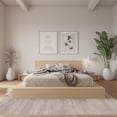 thumbnail image 3 of Nexera Kanso 4-Piece Queen Size Low Platform Bedroom Set, Natural Blonde Oak, 3 of 6