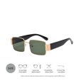 thumbnail image 3 of R-18 Green Trendy Sunglasses Wide Leg Metal Frame #2owzG, 3 of 6