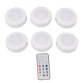 thumbnail image 2 of Led Puck Light 6PCS LED Puck Lights With Remote Control Dimmable Circular Lamp For Under Cabinet Closet Counter Lighting White, 2 of 8
