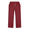 thumbnail image 3 of Women‘s Single Breasted High Waist Trousers in Solid Color with Wide-Leg Design, 3 of 5