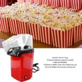 thumbnail image 4 of Electric Popcorn Maker,  US Plug 110V Hot Air Popper Small with Measuring Cup for Party, 4 of 7