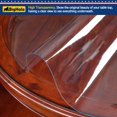 thumbnail image 4 of Clear Round Table Protector Round Furniture Protector Circle Clear Plastic Round Tablecloth Vinyl Waterproof Wipeable PVC for Round Dining Table Top Cover Desk Mat Pad 60" 60 Inch, 4 of 4