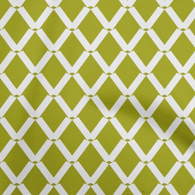 oneOone Polyester Spandex Light Green Fabric Geometric Dress Material Fabric Print Fabric By The Yard 56 Inch Wide